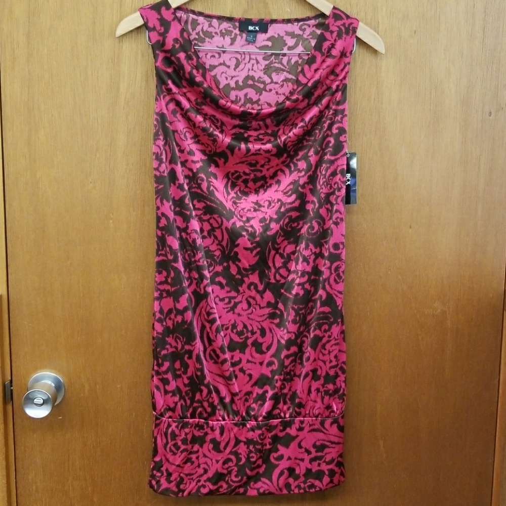 BCX Pink and Brown bubble dress